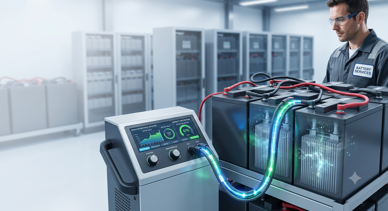 Industrial Lead Acid Battery Bank Regeneration